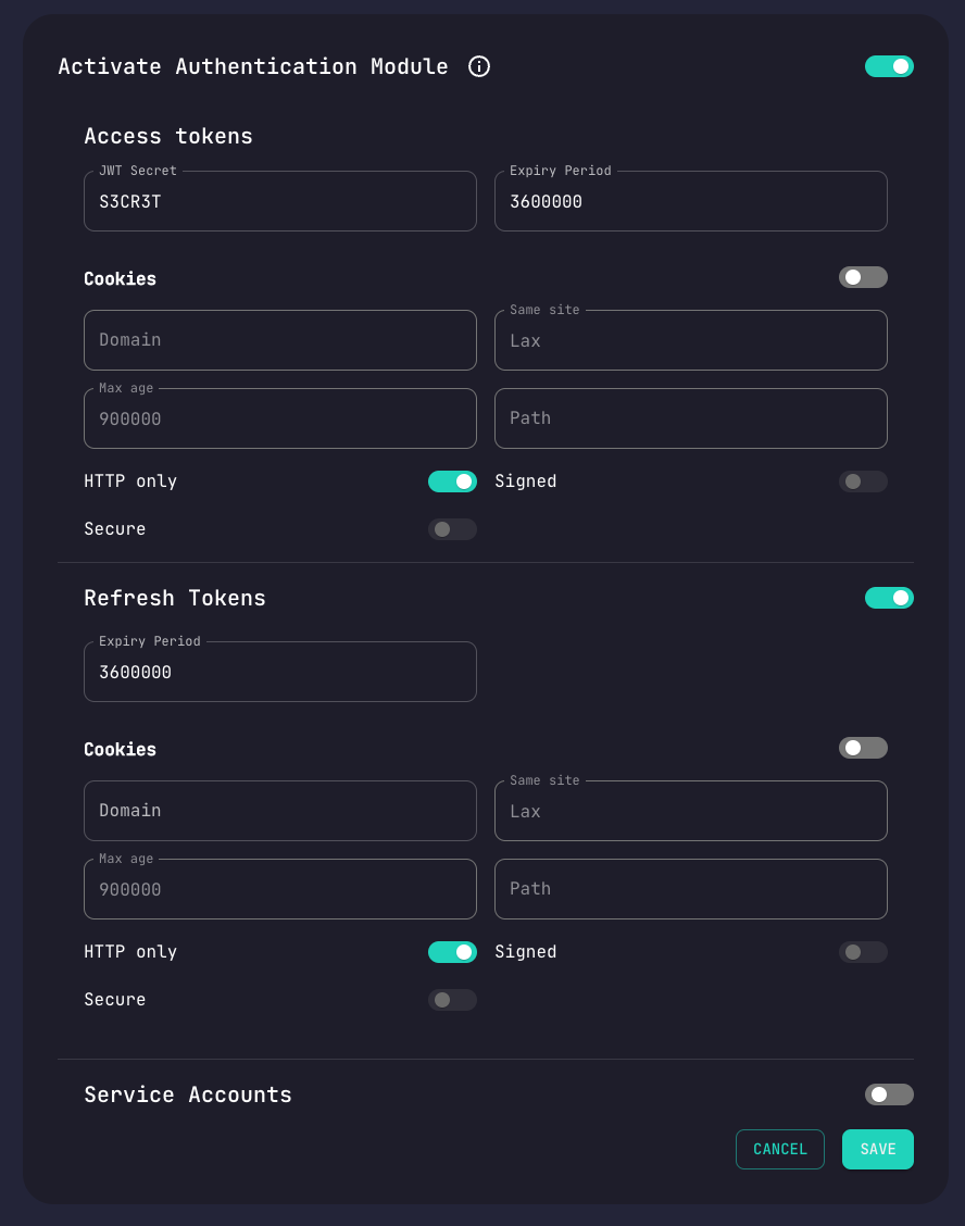 Auth Configuration