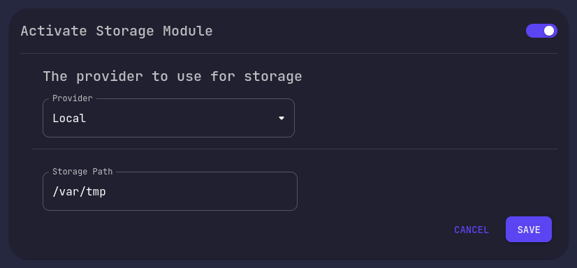 Configuration Edit Local