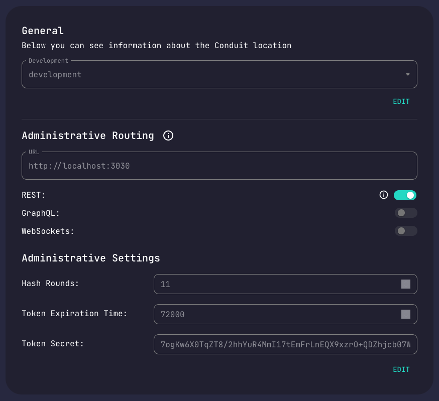 Configuration View