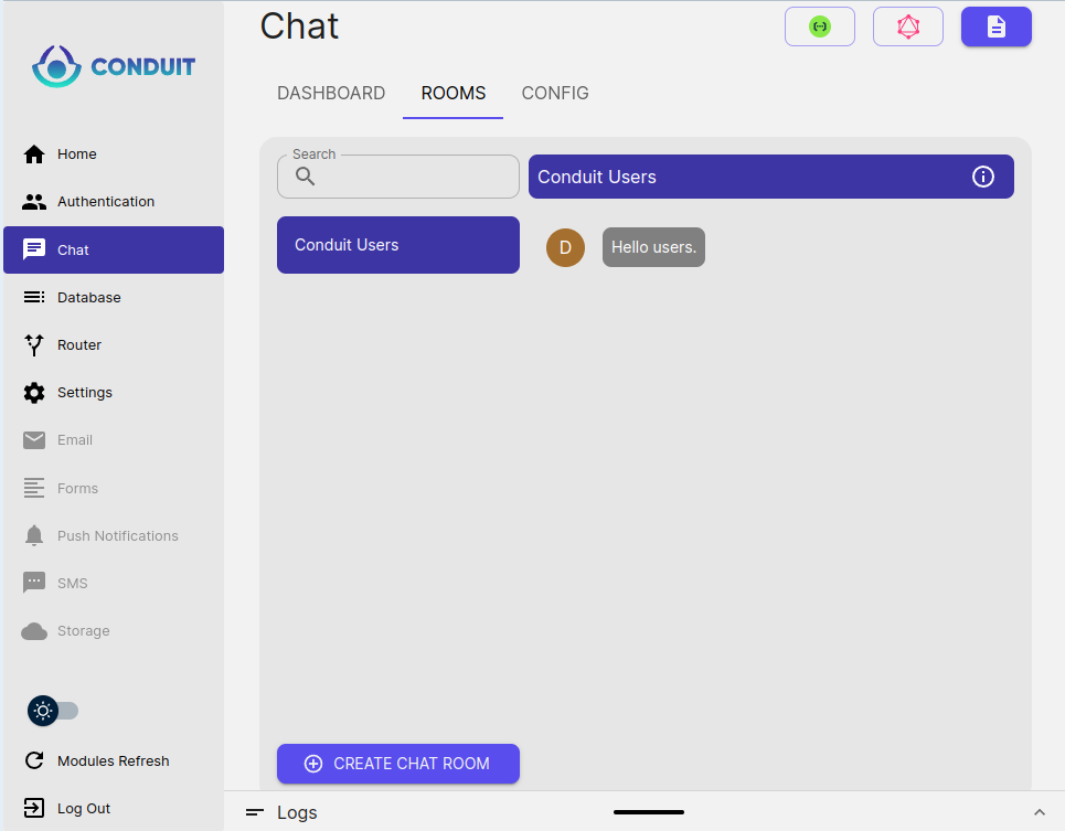 Admin Panel message