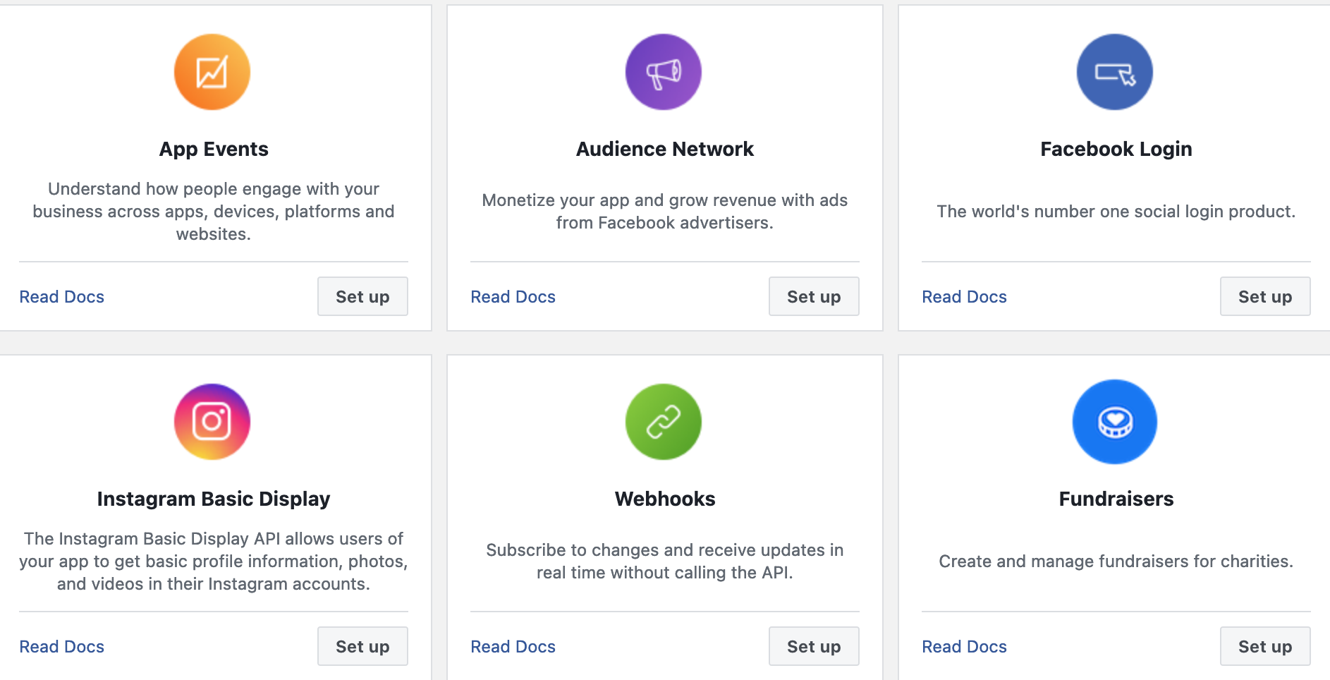 Facebook app details